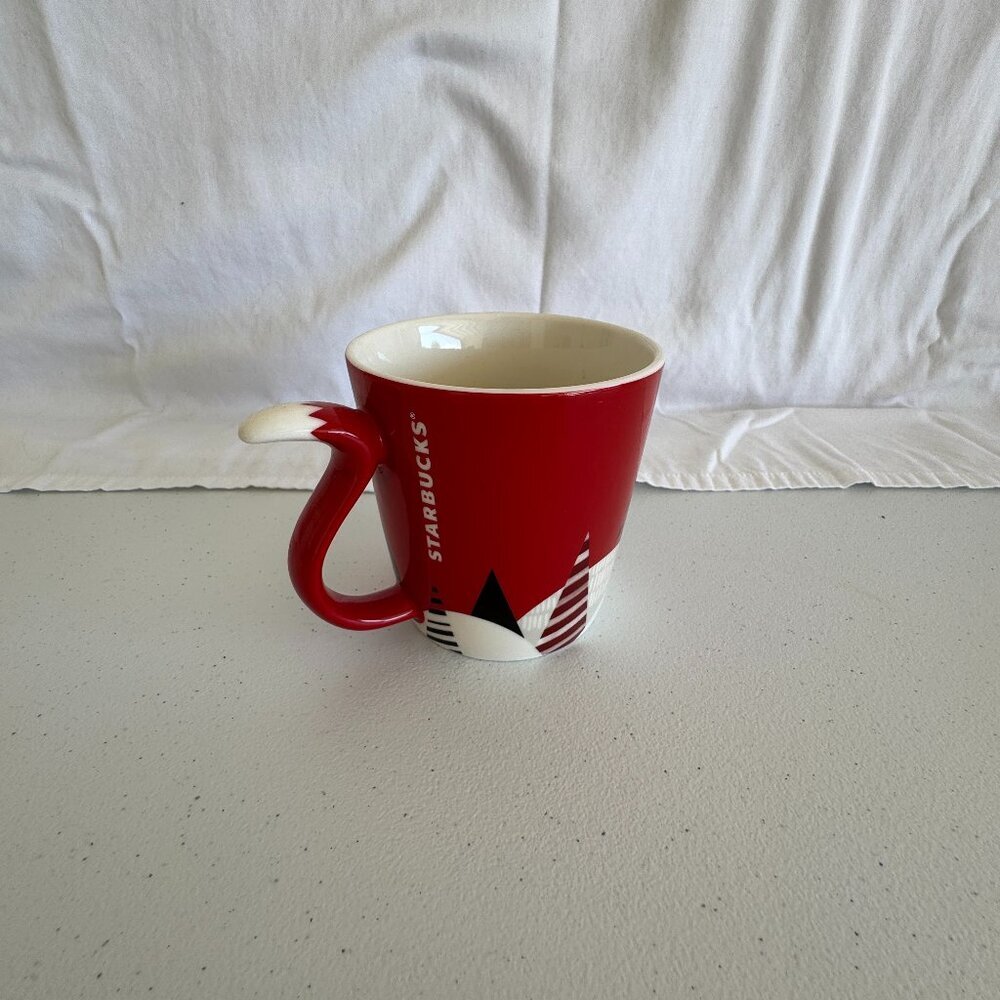 Starbucks Red Fox Winter Holiday Mug 2014 Limited Edition 14 oz Ceramic Cup